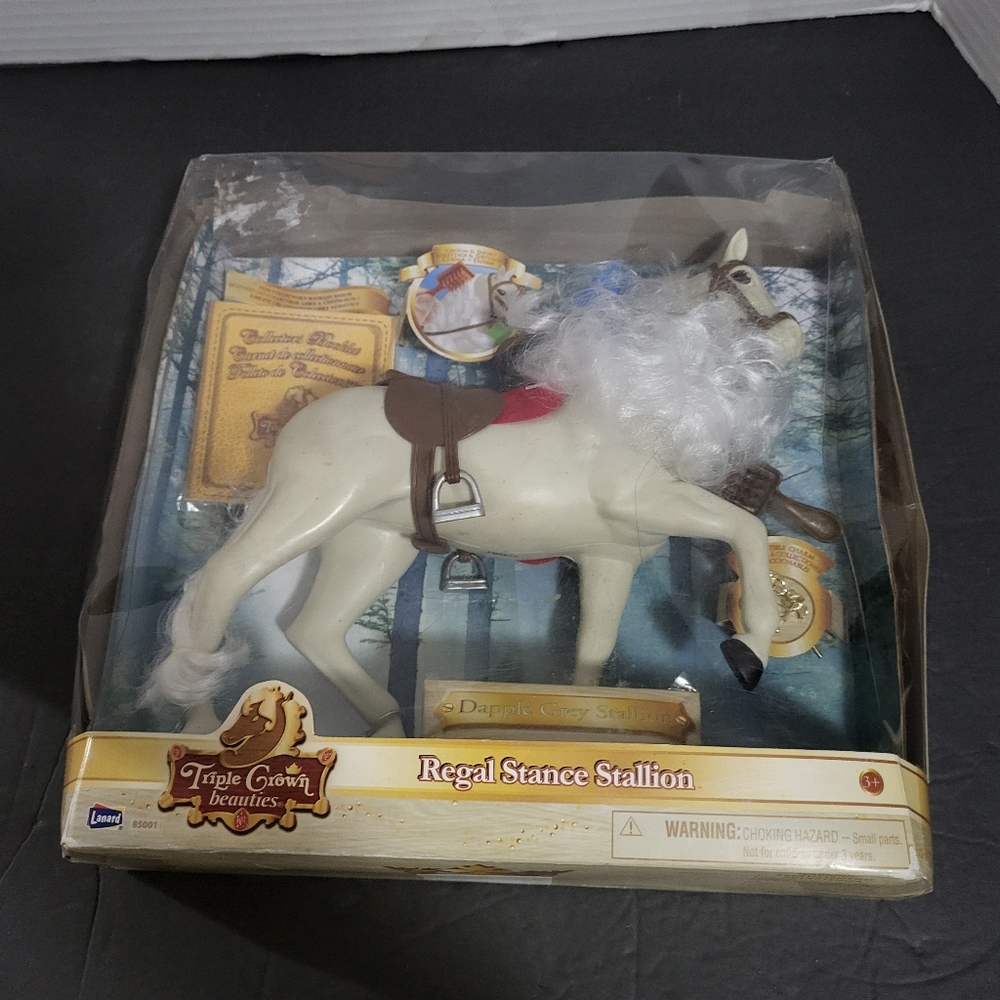 Lanard Triple Crown Beauties Regal Stance Dapple Grey Stallion Retired 2008 NIB